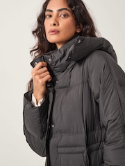Monsoon Black Molly Long Puffer Coat - Image 4 of 6