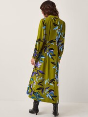 Monsoon Green Sonya Floral Print Midi Dress - Image 2 of 5