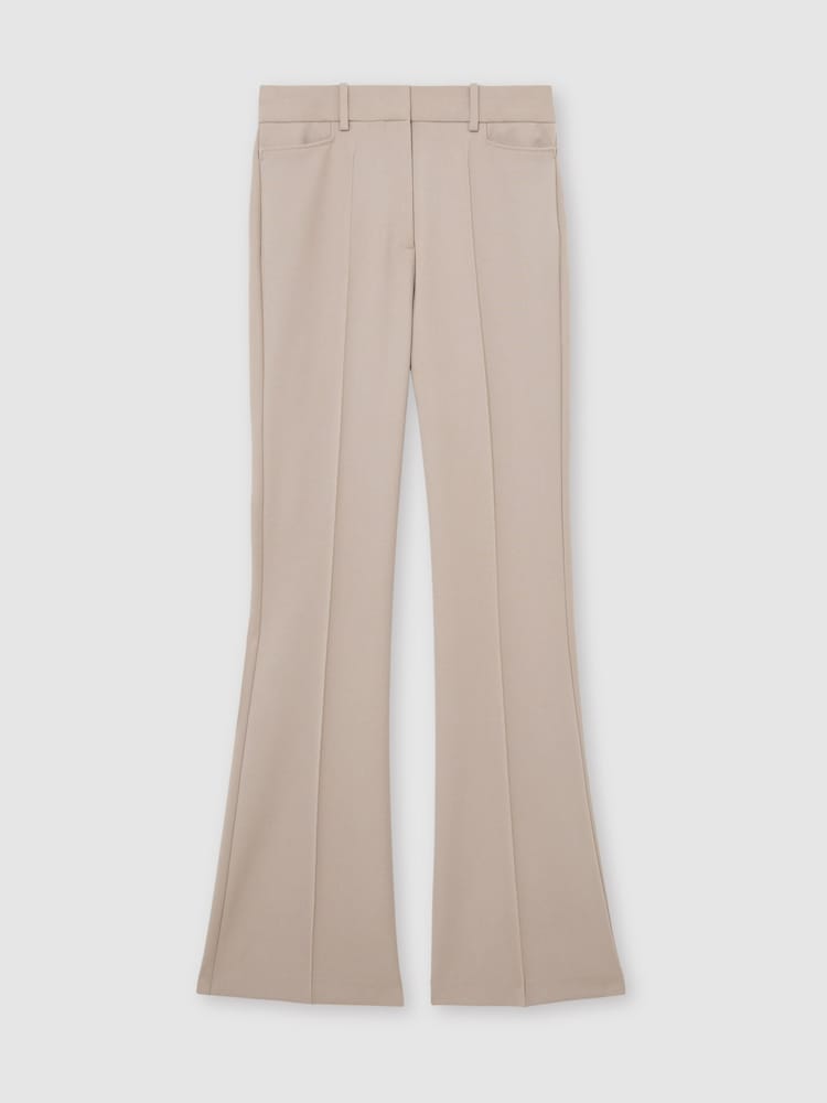 Reiss Stone Neutral Gabi Flared Suit Trousers - Image 2 of 8