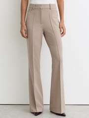 Reiss Stone Neutral Gabi Flared Suit Trousers - Image 5 of 8