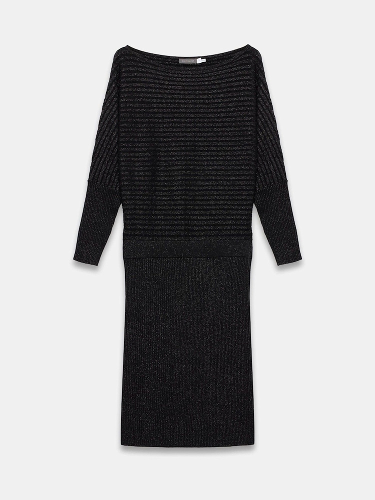 Buy Mint Velvet Black Sparkle Knit Batwing Mini Dress from Next USA