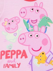 Character Pink Peppa Pig George Peppa And Evie Long Sleeve Pyjamas - Image 12 of 12