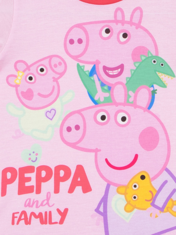 Character Pink Peppa Pig George Peppa And Evie Long Sleeve Pyjamas - Image 12 of 12 Character Pink Peppa Pig George Peppa And Evie Long Sleeve Pyjamas - Image 12 of 12