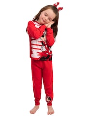 Character Red Disney Minnie Mouse Long Sleeve Pyjamas - Image 7 of 12