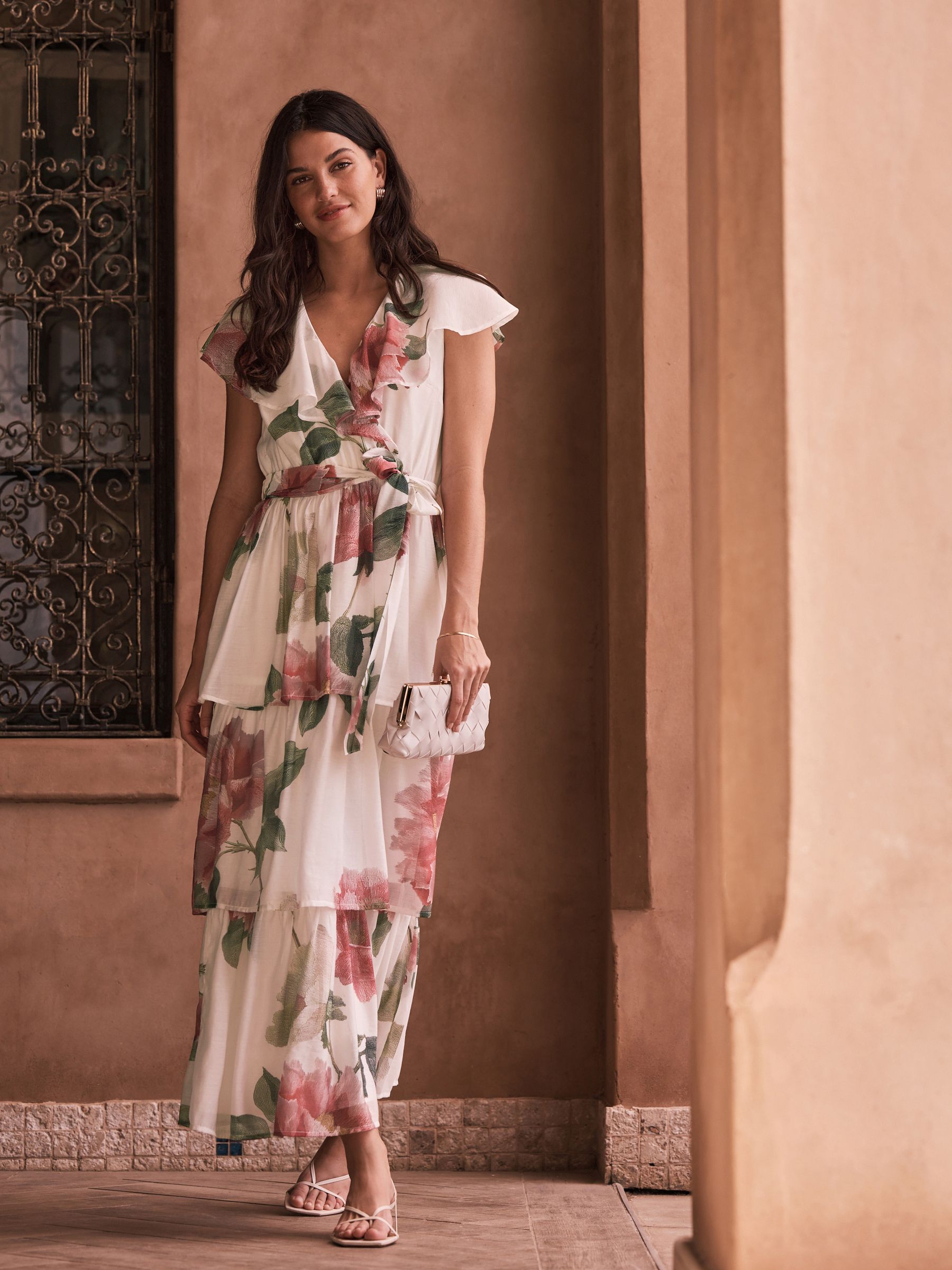 Ecru Floral Print - Size 4