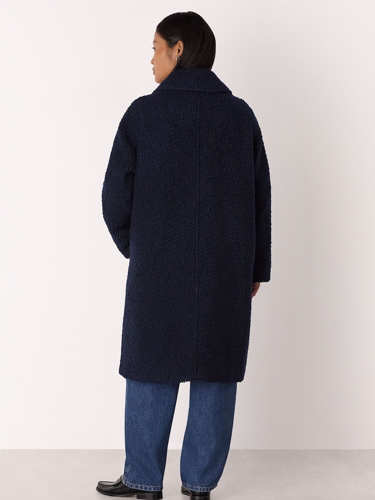 Whistles Blue Petite Petite Romy Boucle Coat - Image 2 of 4