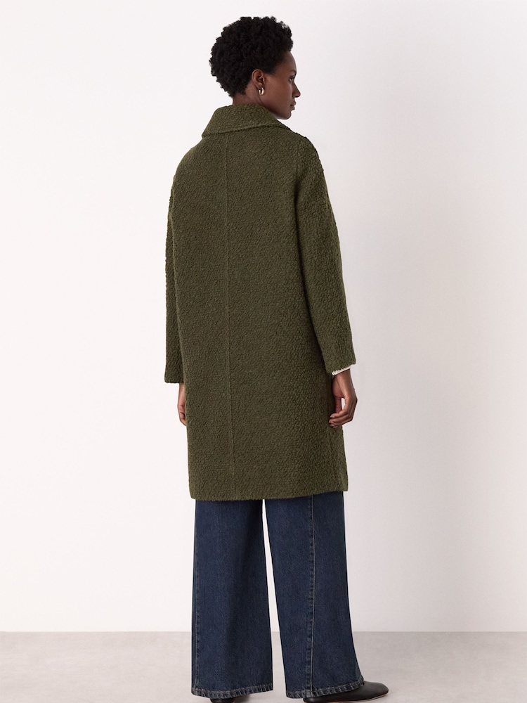 Whistles Green Petite Romy Boucle Coat - Image 2 of 5