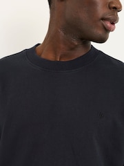 FatFace Alton Black Heavyweight Relaxed Fit T-Shirt - Image 4 of 6