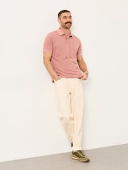FatFace Pink Short Sleeve Pique Polo - Image 4 of 6