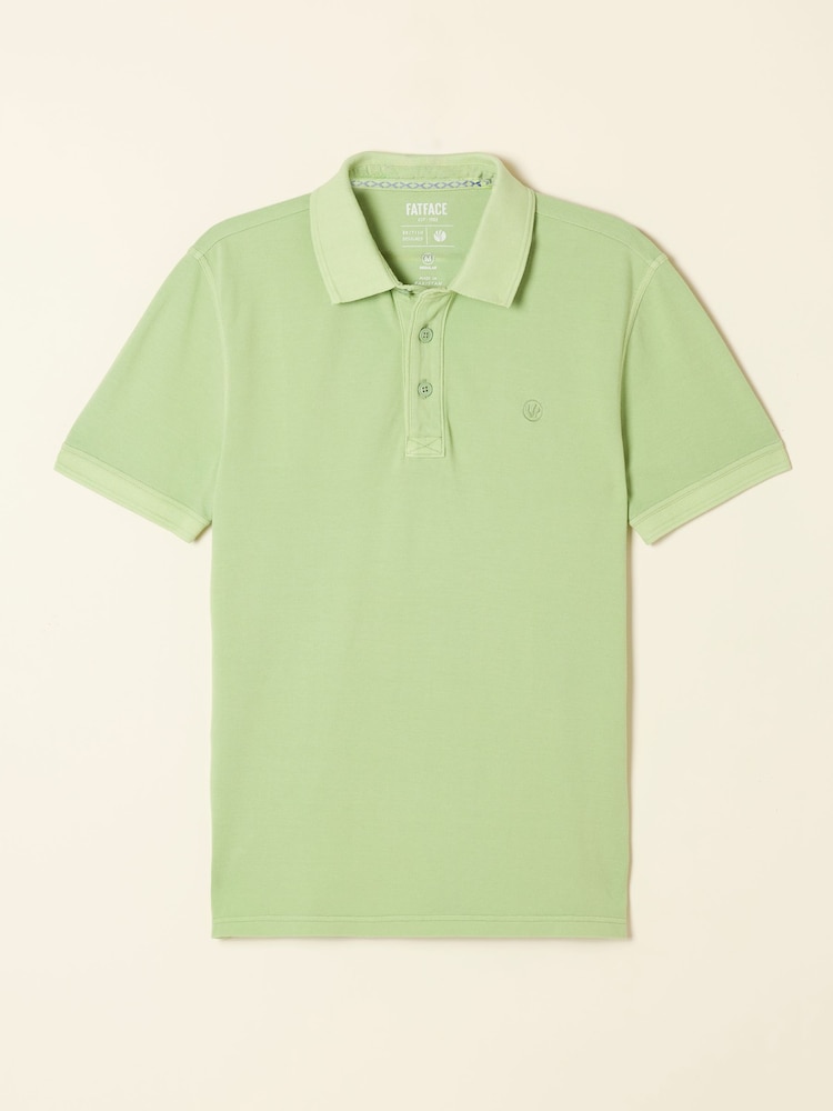 FatFace Mint Green Short Sleeve Pique Polo - Image 5 of 5
