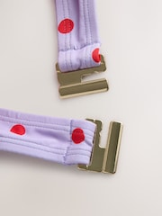 Cath Kidston Purple Polka Dot Frill Trim Bikini Top - Image 4 of 4