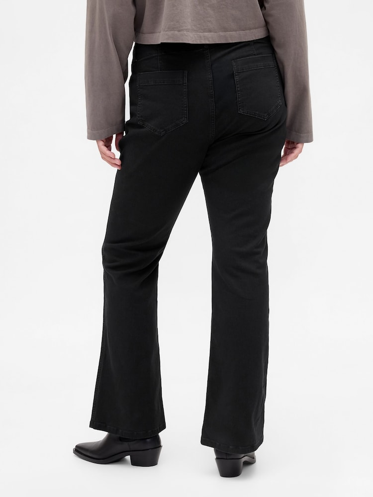 Gap Black Low Rise Twill Long and Lean Trousers - Image 2 of 4 Gap Black Low Rise Twill Long and Lean Trousers - Image 2 of 4