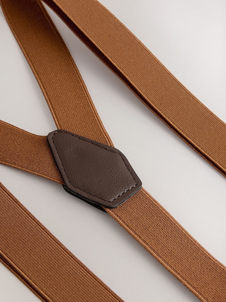 Tan Brown Slim Heritage Braces - Image 2 of 3 Tan Brown Slim Heritage Braces - Image 2 of 3