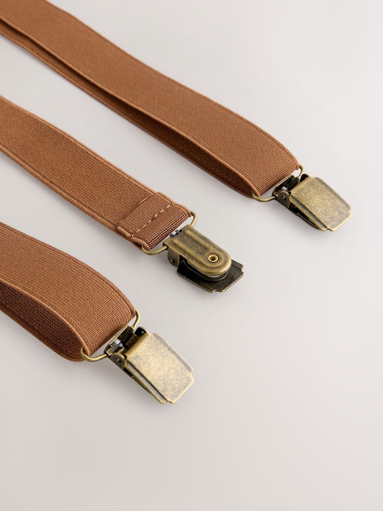 Tan Brown Slim Heritage Braces - Image 3 of 3 Tan Brown Slim Heritage Braces - Image 3 of 3