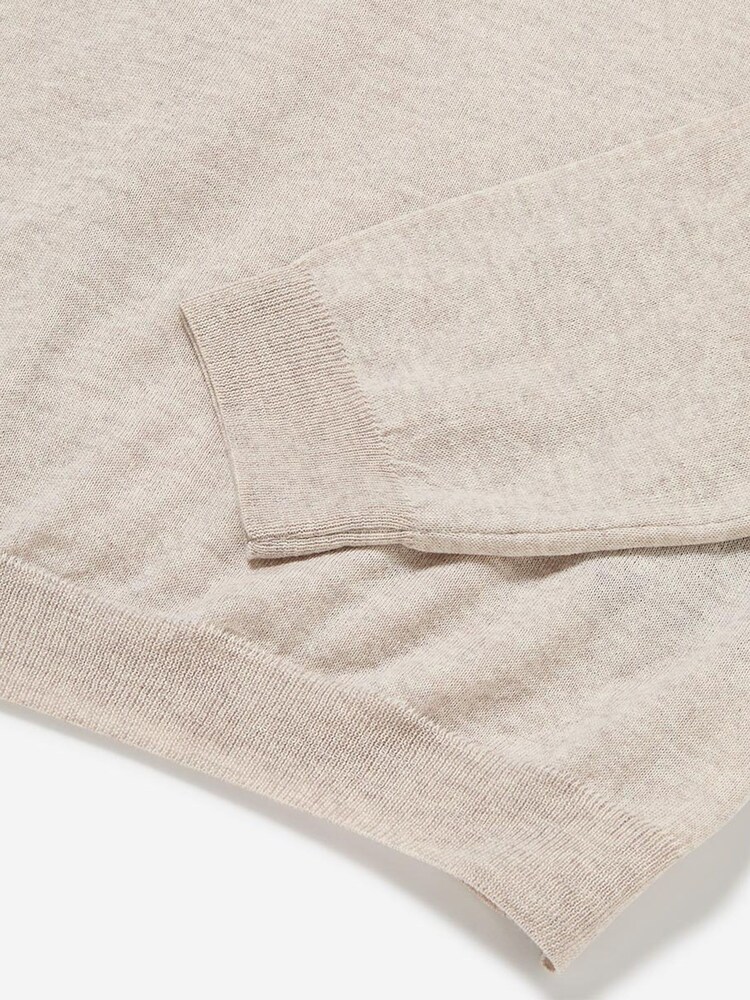 Oliver Sweeney Natural Merino Wool Buttonless Polo Jumper - Image 5 of 5 Oliver Sweeney Natural Merino Wool Buttonless Polo Jumper - Image 5 of 5