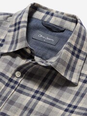 Oliver Sweeney Grey Brushed Cotton Check Shirt - Image 4 of 5