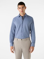 Oliver Sweeney Grey Brushed Cotton Shirt - Image 1 of 5