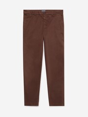 Oliver Sweeney Garment Dyed Cotton Brown Chinos - Image 1 of 3