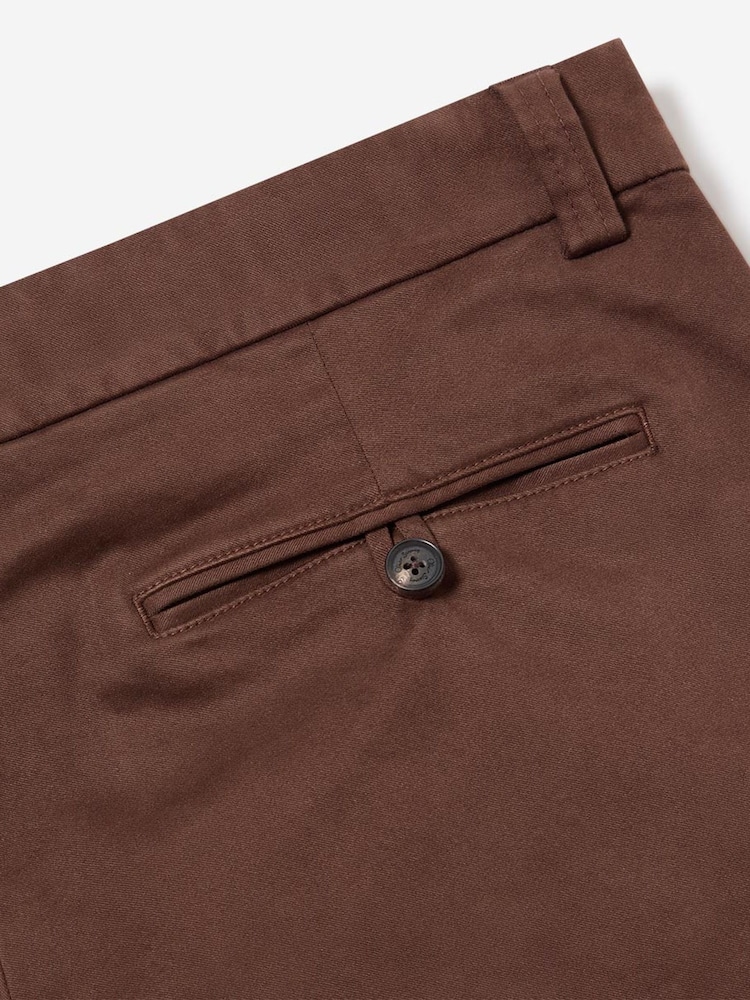 Oliver Sweeney Garment Dyed Cotton Brown Chinos - Image 6 of 6