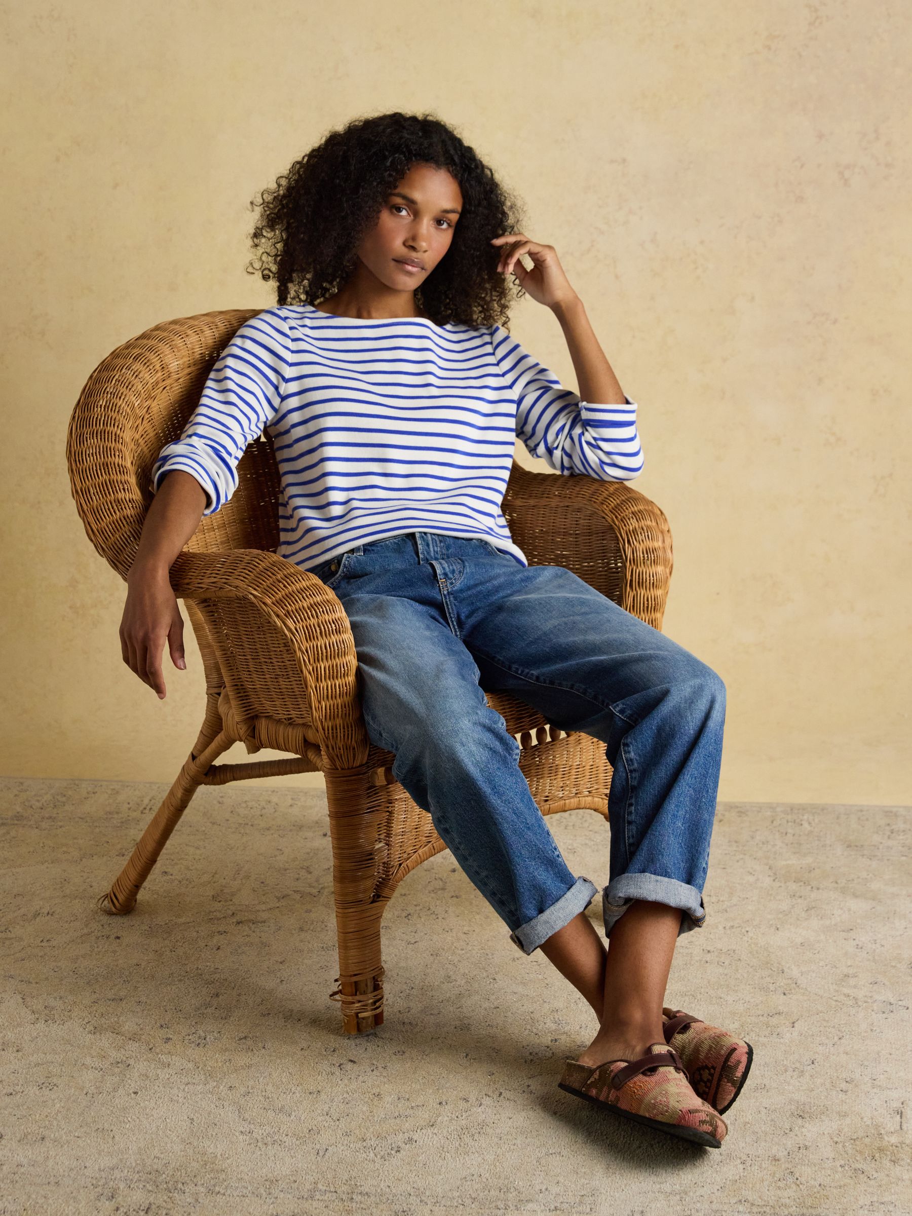 draw Boat Neck Long Tee Grape 美品 Buy Joules Harbour Cream & Blue Long Sleeve Striped Boat Neck