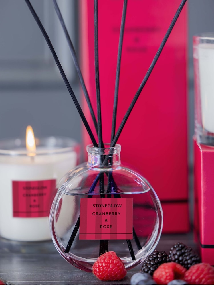 Stoneglow Modern Classics Cranberry & Rose Scented Reed Diffuser 120ml - Image 1 of 2