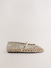 Gold Forever Comfort® Crochet Mary Jane Shoes - Image 2 of 5
