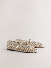 Gold Forever Comfort® Crochet Mary Jane Shoes - Image 3 of 5