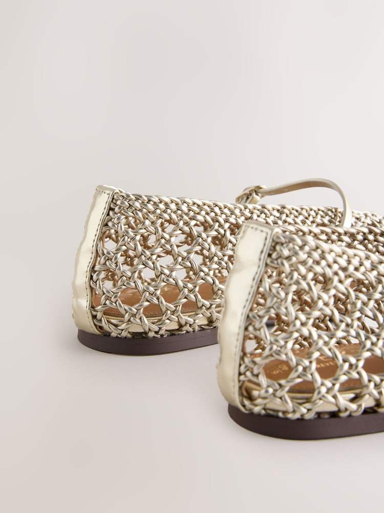 Gold Forever Comfort® Weave Mary Jane Shoes - Image 8 of 8 Gold Forever Comfort® Weave Mary Jane Shoes - Image 8 of 8