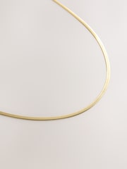 Алтын реңк - Су өткізбейтін тот баспайтын болаттан жасалған жылан шынжырлы алқа - 6суретінің 5 суреті