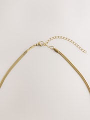 Алтын реңк - Су өткізбейтін тот баспайтын болаттан жасалған жылан шынжырлы алқа - 6суретінің 6 суреті