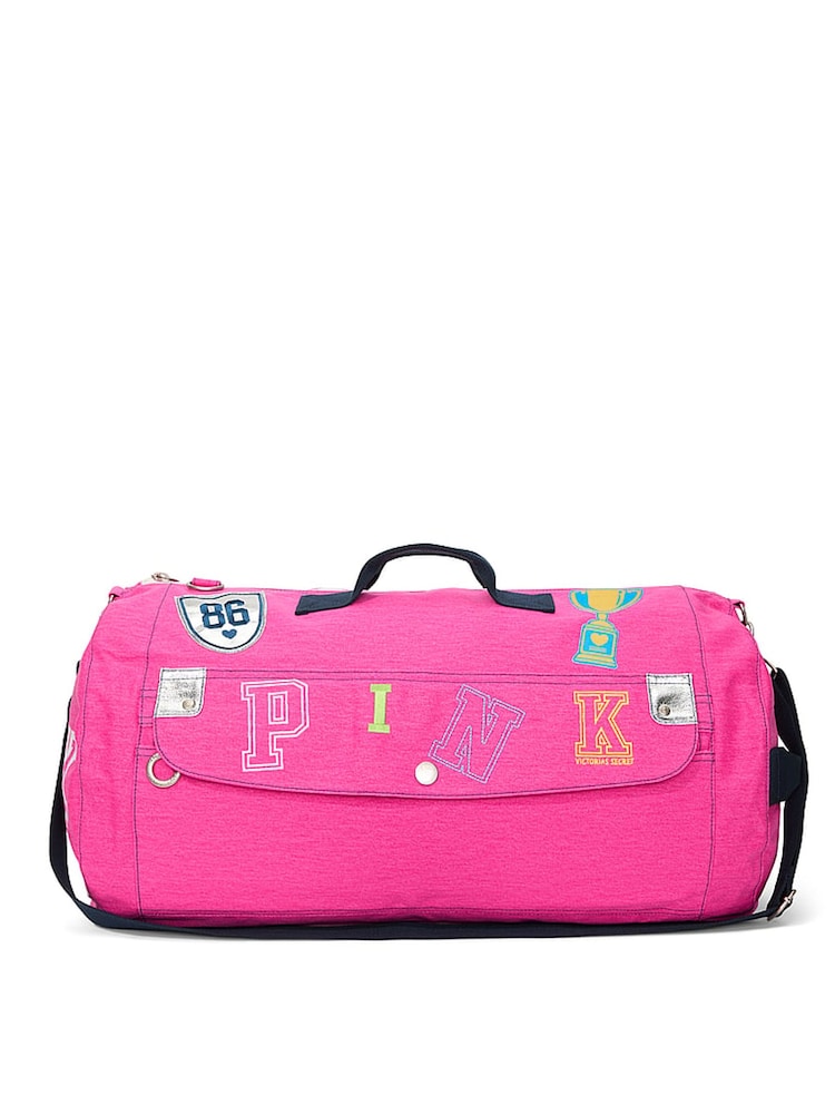 Victoria's Secret Pink Pink Gossip Large Duffle Bag - Image 2 of 3 Victoria's Secret Pink Pink Gossip Large Duffle Bag - Image 2 of 3