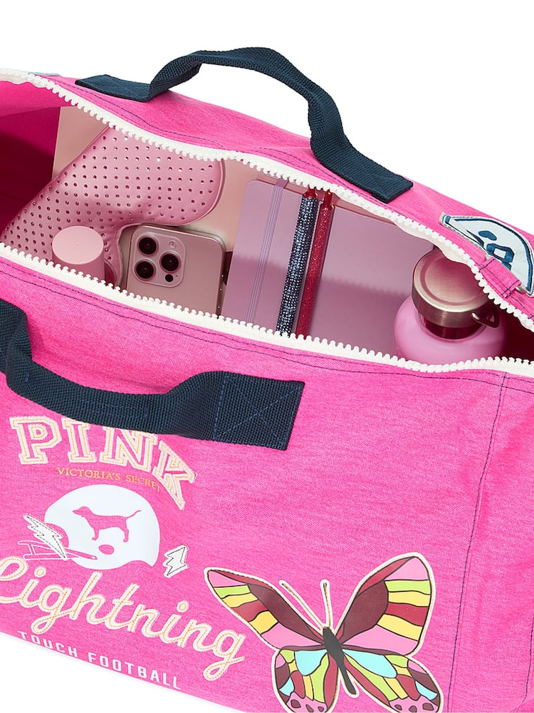 Victoria's Secret Pink Pink Gossip Large Duffle Bag - Image 3 of 3 Victoria's Secret Pink Pink Gossip Large Duffle Bag - Image 3 of 3
