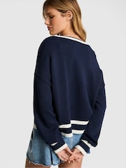 Victoria's Secret Pink Noir Navy Blue Knit Jumper - Image 2 of 2