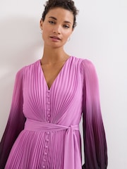 Phase Eight Purple Mira Ombre Dress - Image 10 of 13