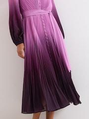 Phase Eight Purple Mira Ombre Dress - Image 11 of 13