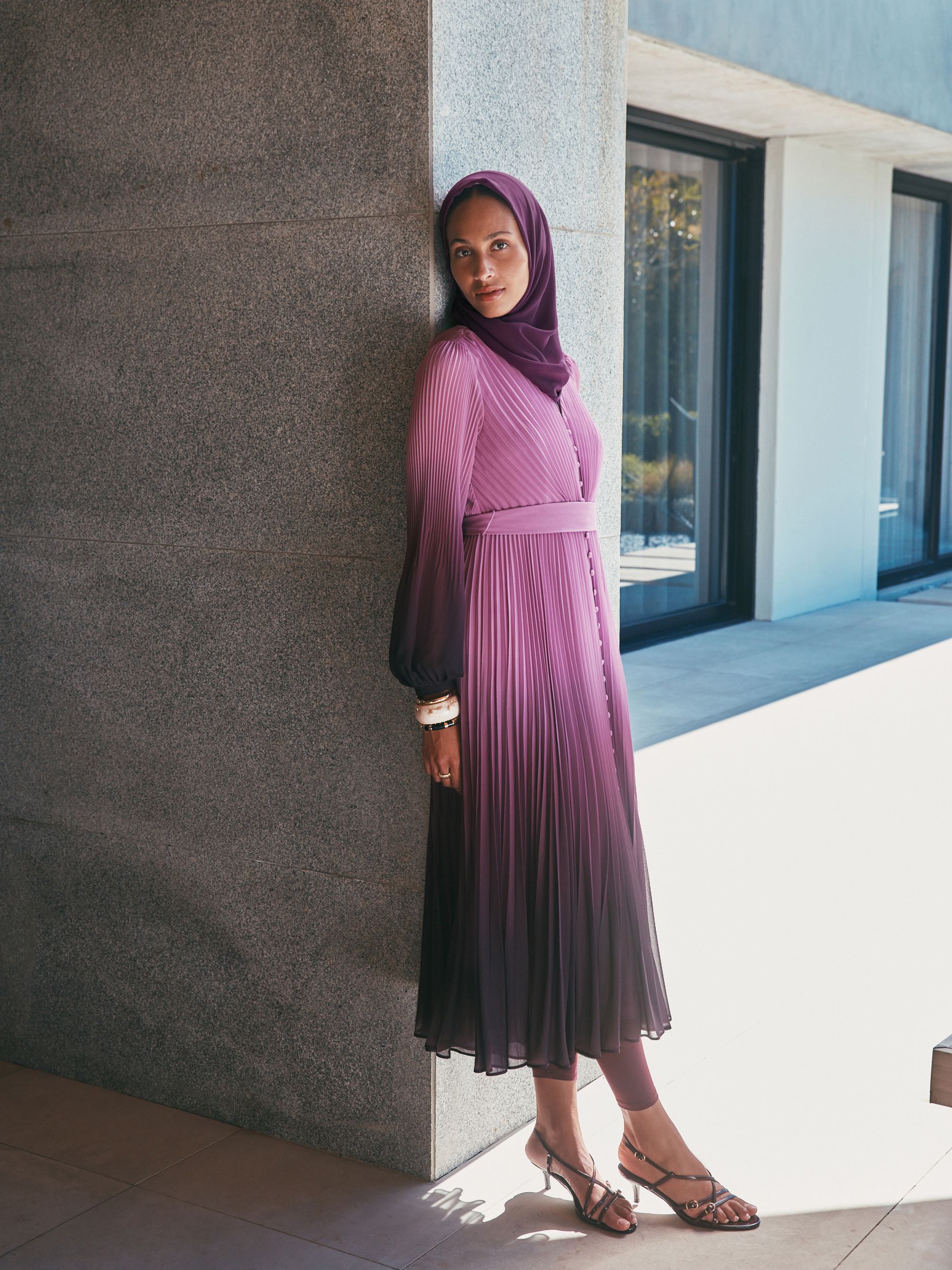 Buy Phase Eight Purple Mira Ombre Dress from Next USA