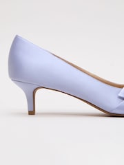 Phase Eight Purple Satin Kitten Heels - Image 5 of 7