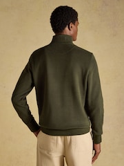 グリーン - Joules Alistair フレンチ リブ クォータージップ スウェットシャツ - 画像 2 / 9