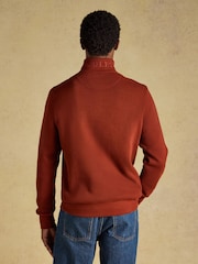 Rojo - Sudadera de canalé francés con cremallera corta Alistair de Joules - Imagen 2 de 8