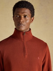 Rojo - Sudadera de canalé francés con cremallera corta Alistair de Joules - Imagen 4 de 8