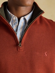 Rojo - Sudadera de canalé francés con cremallera corta Alistair de Joules - Imagen 6 de 8
