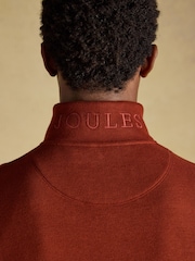 Rojo - Sudadera de canalé francés con cremallera corta Alistair de Joules - Imagen 7 de 8