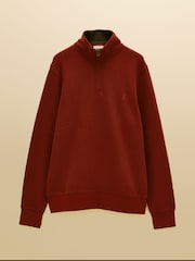 Rojo - Sudadera de canalé francés con cremallera corta Alistair de Joules - Imagen 8 de 8