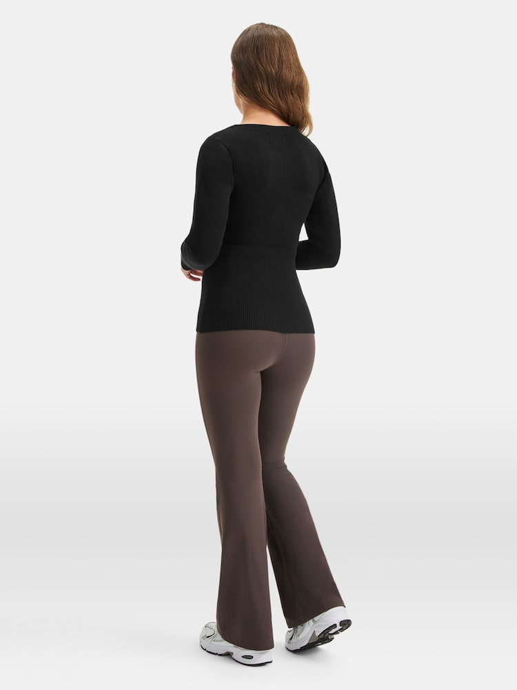 TALA Black Knit Waisted Cardigan - Image 2 of 3