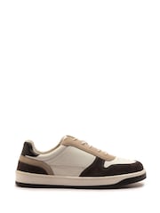Off The Hook White Dylan Leather Trainer Lace Up Shoes - Image 2 of 6