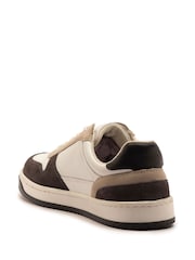 Off The Hook White Dylan Leather Trainer Lace Up Shoes - Image 3 of 6
