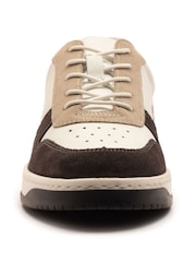 Off The Hook White Dylan Leather Trainer Lace Up Shoes - Image 4 of 6