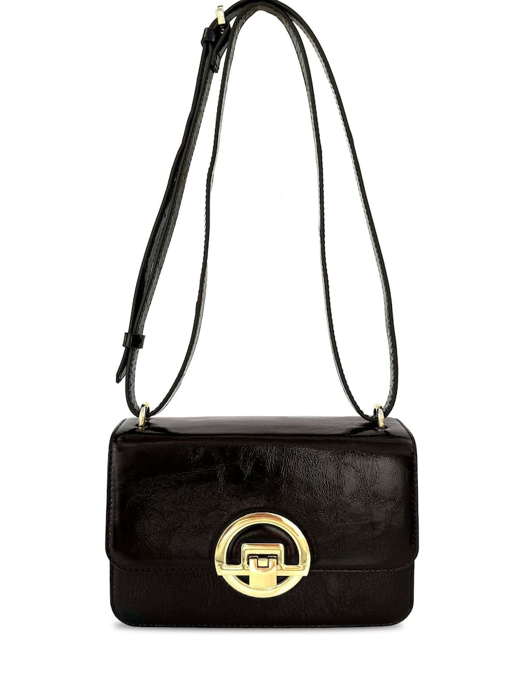 Apatchy Brown The Tilly Crinkle Patent Leather Bag - Image 1 of 6
