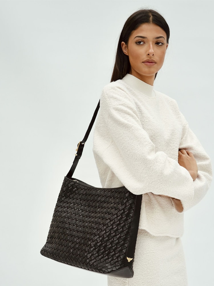 Apatchy Black Leather Bag - Image 1 of 3 Apatchy Black Leather Bag - Image 1 of 3