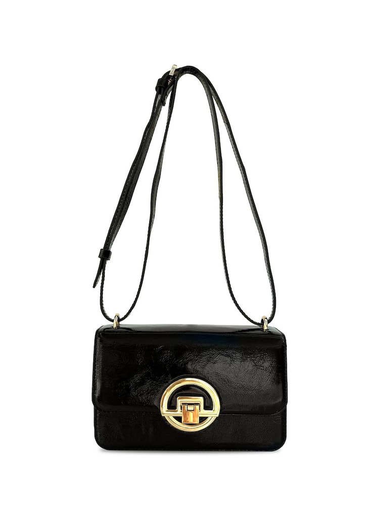 Apatchy Black The Tilly Crinkle Patent Leather Bag - Image 1 of 6